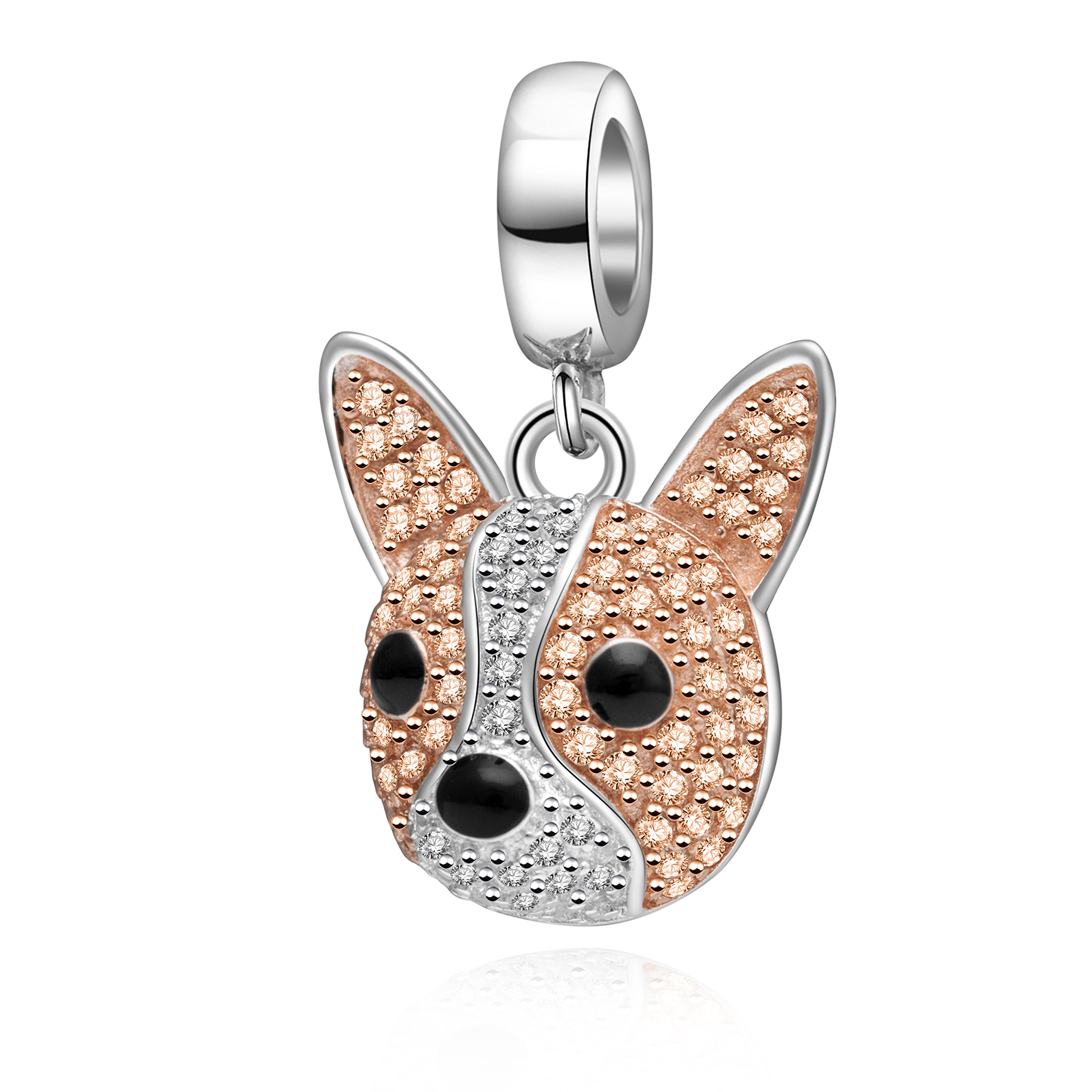 Animal 925 Solid Sterling Silver Charms Lion King Dog Paw Print Dragonfly Panda Camel Butterfly Dolphin Charms for Pandora Charms Bracelet