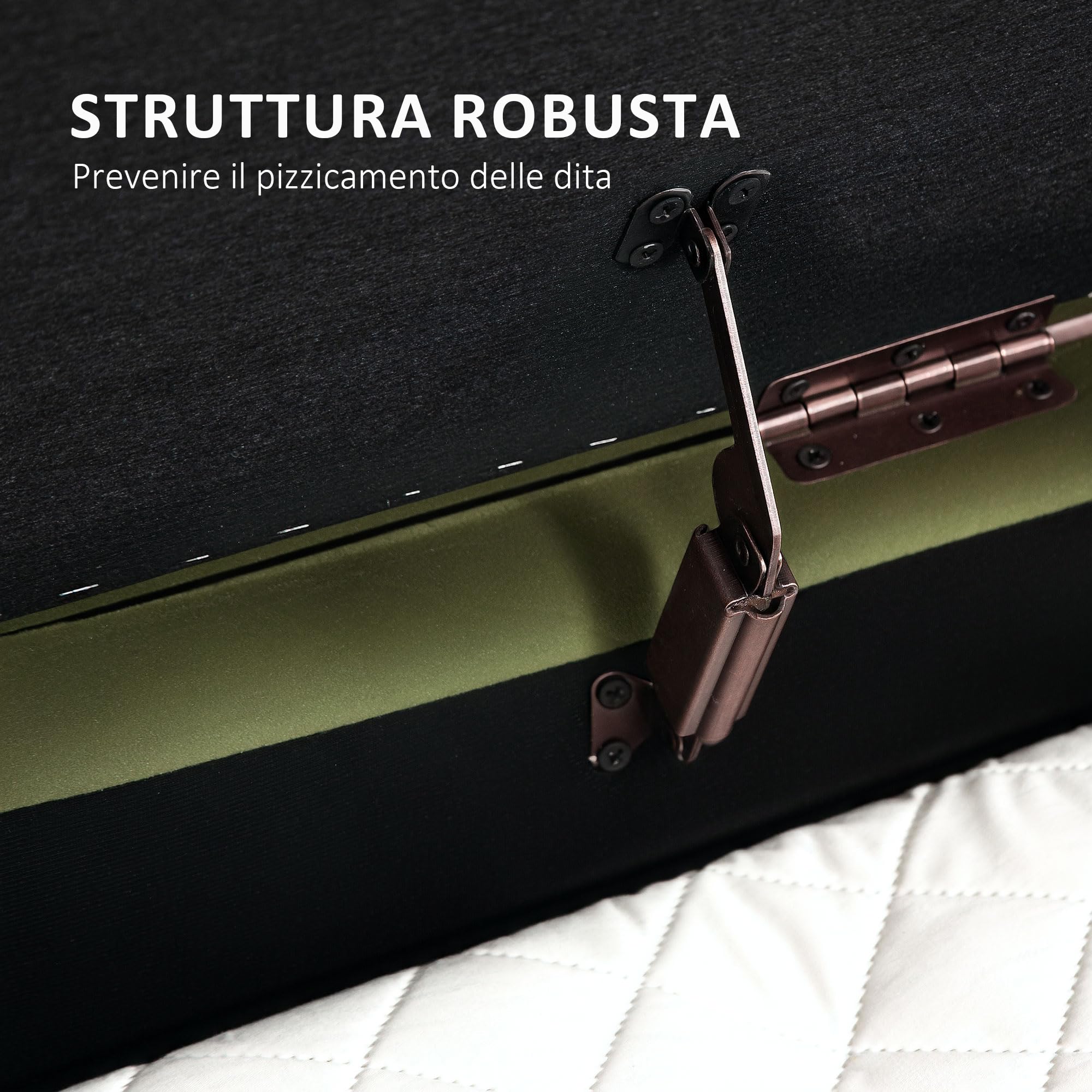 HOMCOM Panca Contenitore Ingresso Ovale 72L Design Scanalato con Coperchio Sollevabile, Seduta Imbottita, Panca Fondo Letto Pouf Cassapanca in Velluto e Struttura in Legno di Pino, 108x44x43.5cm,Verde