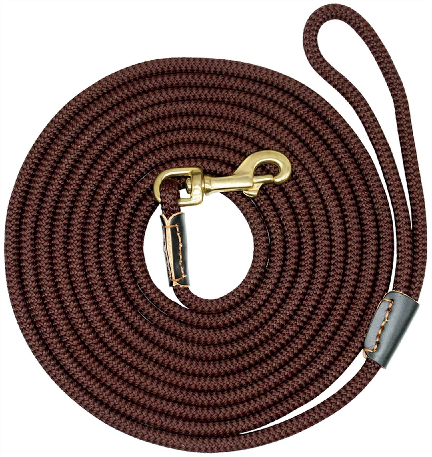 Correa Seguimiento del Perro Nylon Duradera Larga Cuerda de Entrenamiento del Perro Caminar Correas 3m 5m 10m 20m para Perros Medianos y Grandes (Color : Coffee, Size : 20m)