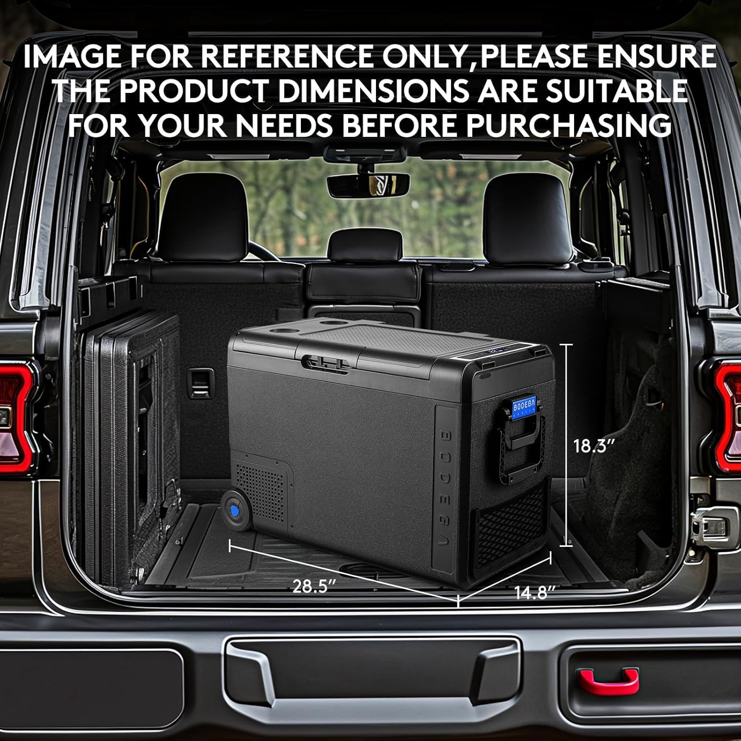 BODEGACOOLER 12 Volt Car Refrigerator, Car Fridge Protable Freezer WIFI APP Control, 50Quart (48L) RV Electric Cooler -4℉-68℉, 12/24V DC 100-240V AC for Outdoor, Truck, Van, Vehicles, Camping, Travel