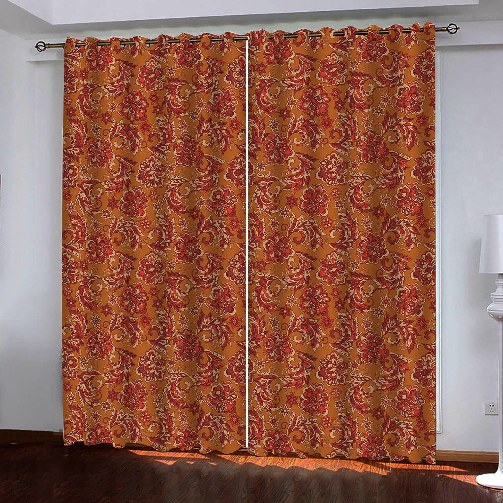 Rideau occultant à oeillets 3D isolant thermique salon chambre rideaux opaques x2