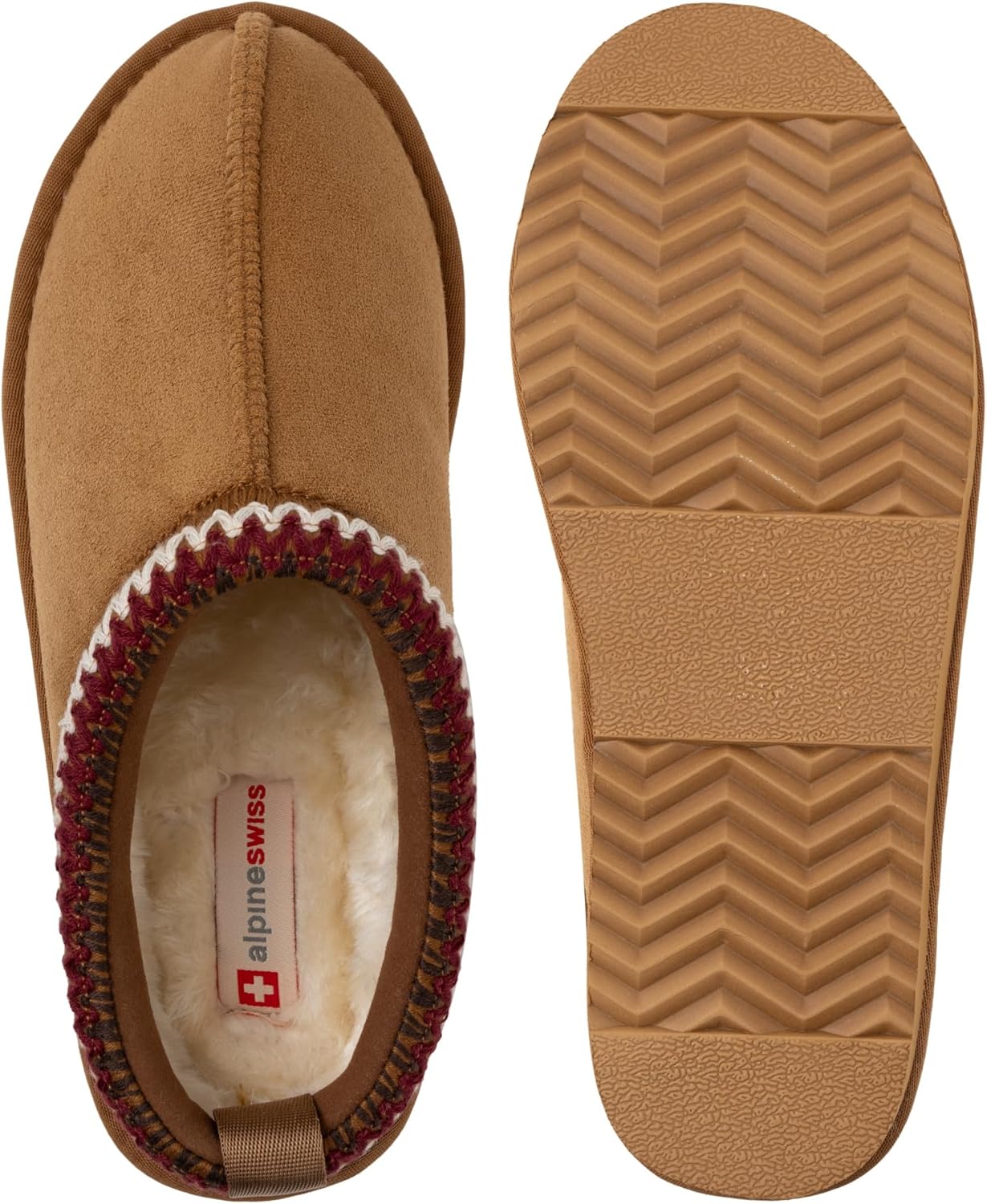 Alpine Swiss Haley Womens Fuzzy Slippers Warm Faux Fur Slip On House Shoes Indoor Outdoor Mini Boots Cozy Clog Winter Slipper - Image 4