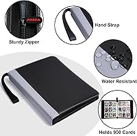 Vista 6 de PREZA Paquete de caja de almacenamiento de tarjetas graduadas y carpeta de tarjetas coleccionables