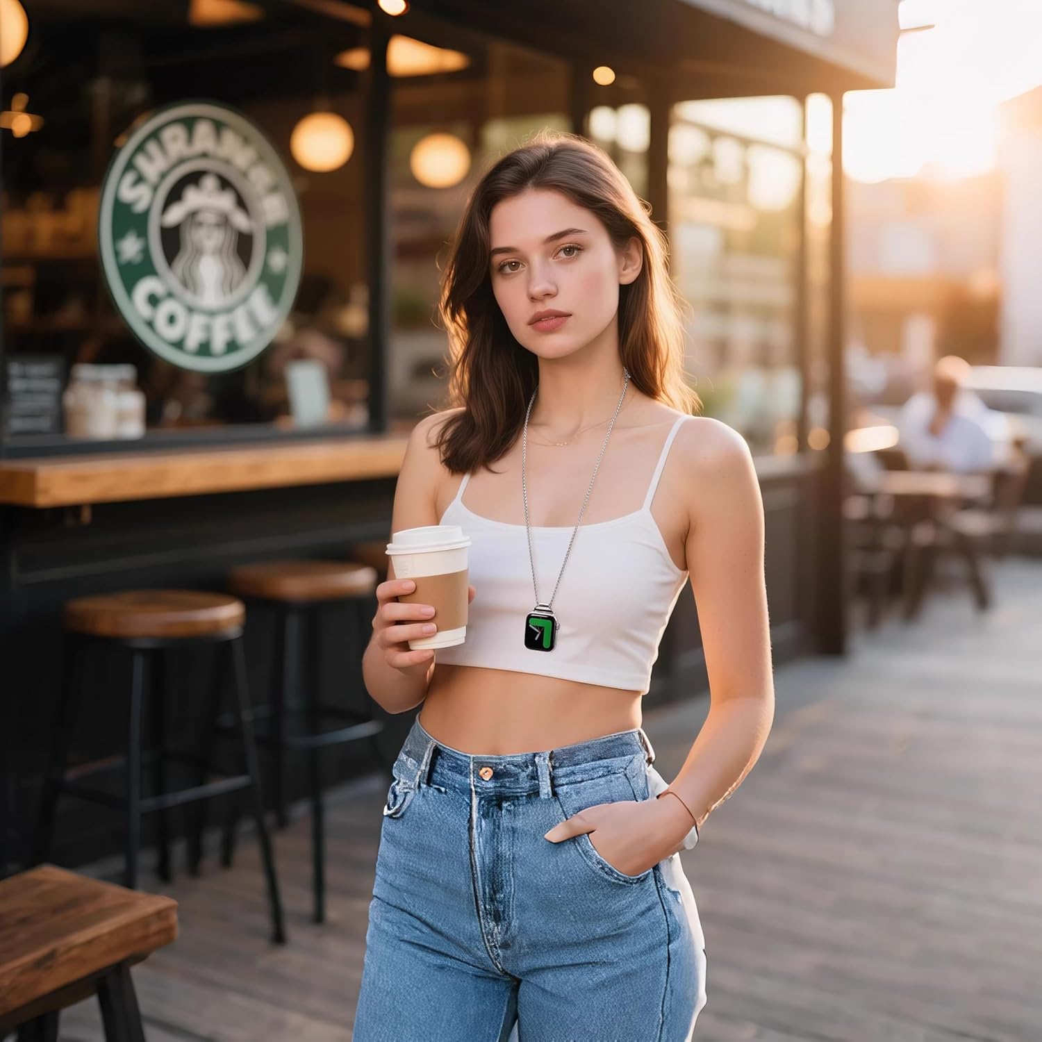 Titanium steel vegetable tanned leather for apple watch 123456789se10s11 ultra 49mm Fob Necklace Keychain Clip Pocket watch 46/45/44/42/41/40/38mm statement sweater chain sport