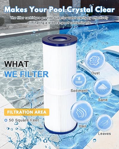 Miniatura 5 de Filtro de bañera de hidromasaje PRB25-IN reemplazar FC-2375, C-4326, FC-2370, 413-106,303909, M-4326, 817-2500, R173429 5 x 13 filtros de spa de