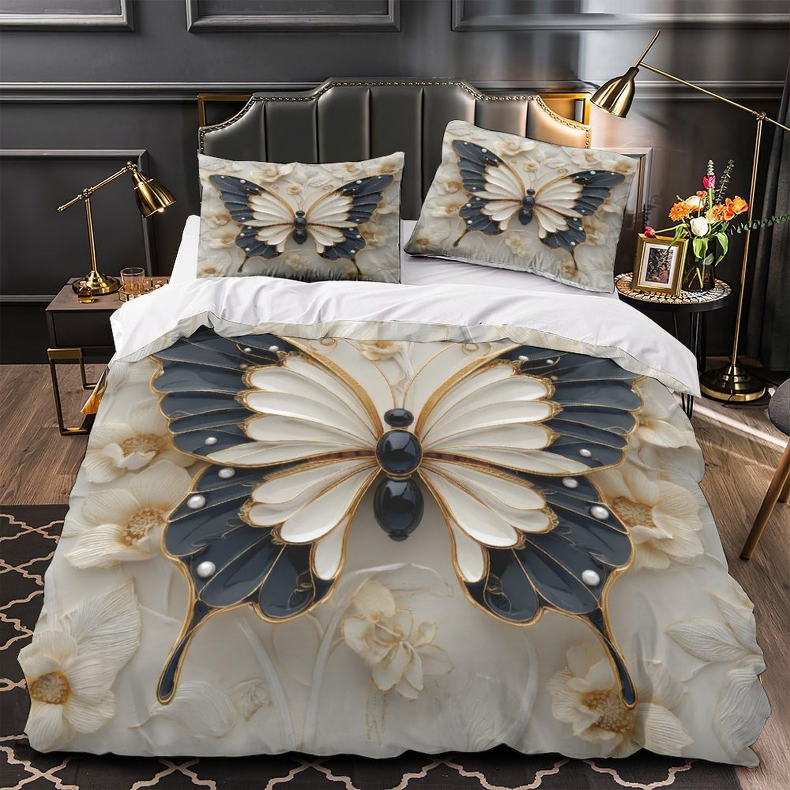 Housse de couette 260x220cm bouledogue sportif pour une chambre de femme moderne et cocooning