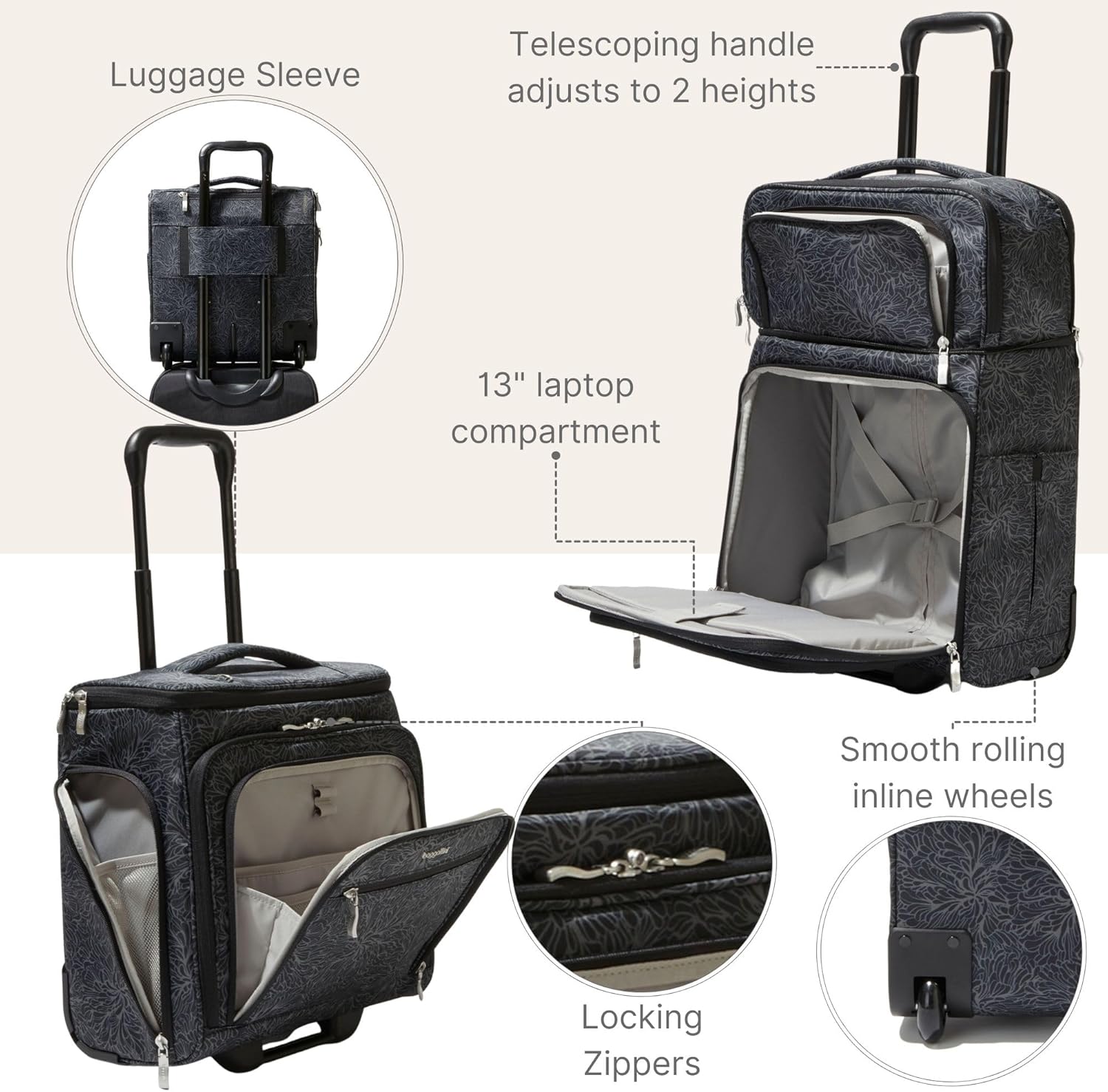Baggallini Expandable Underseat Carry-On