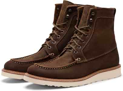 Nisolo All-Weather Mateo Boots Mens Size 8.5 Brown‎ Leather Lace Up Combat Ankle Mateo Moc Toe Boot Tobacco – Nisolo main image 4