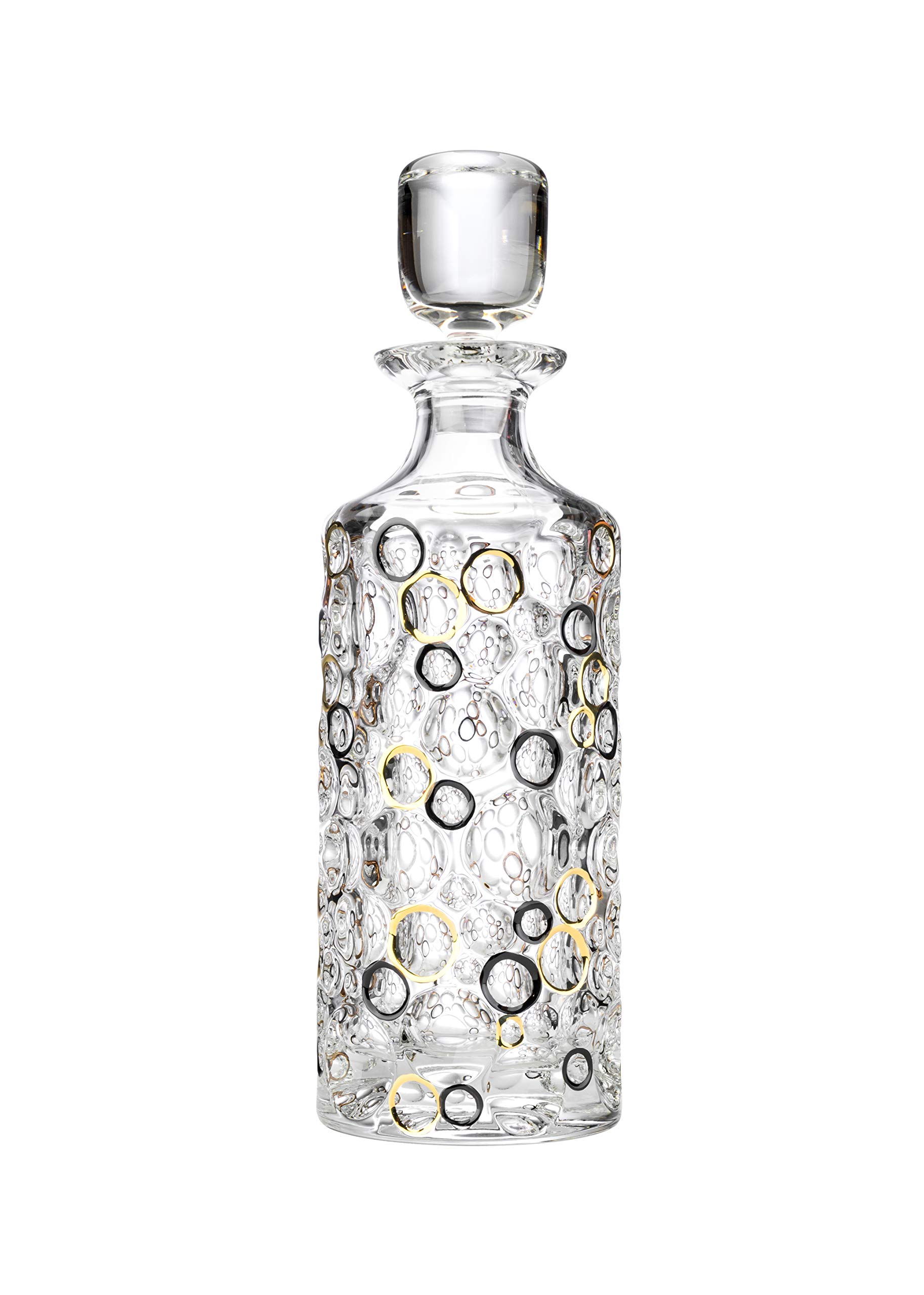 Bohemia Jihlava JS35403, 25 Oz Crystal Glass Lisboa Decanter, Lead Crystal Carafe w/Lid