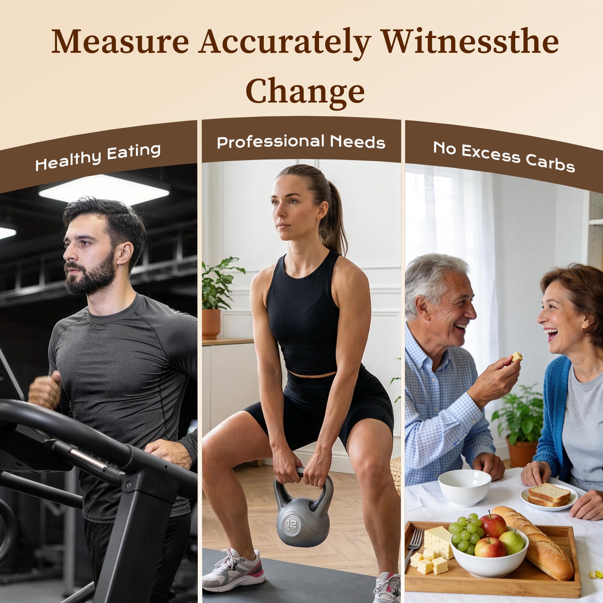 Küchenwaage Digital mit Nährwertberechnung, 5kg/0,1g Küchenwaage Bluetooth mit Kalorienzähler, App Smart Scale mit 30 Nährstoffe, Ernährungswaage mit LCD-Display für Gewichtsverlust,Fitness (grau)