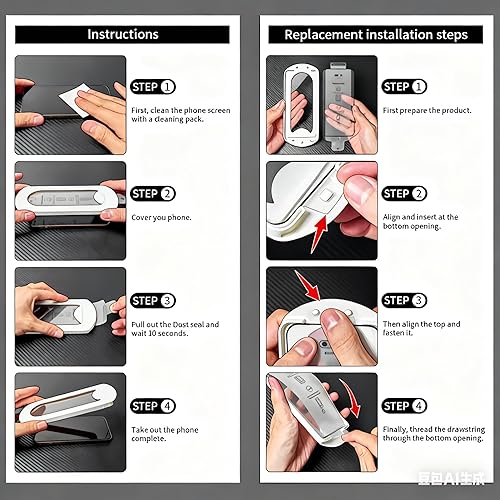 Miniatura 8 de Paquete de 3 protectores de pantalla para iPhone 16 Pro Zero Bubble Auto-Eliminación de Polvo 9H+ Dureza Vidrio Templado para Cobertura Completa