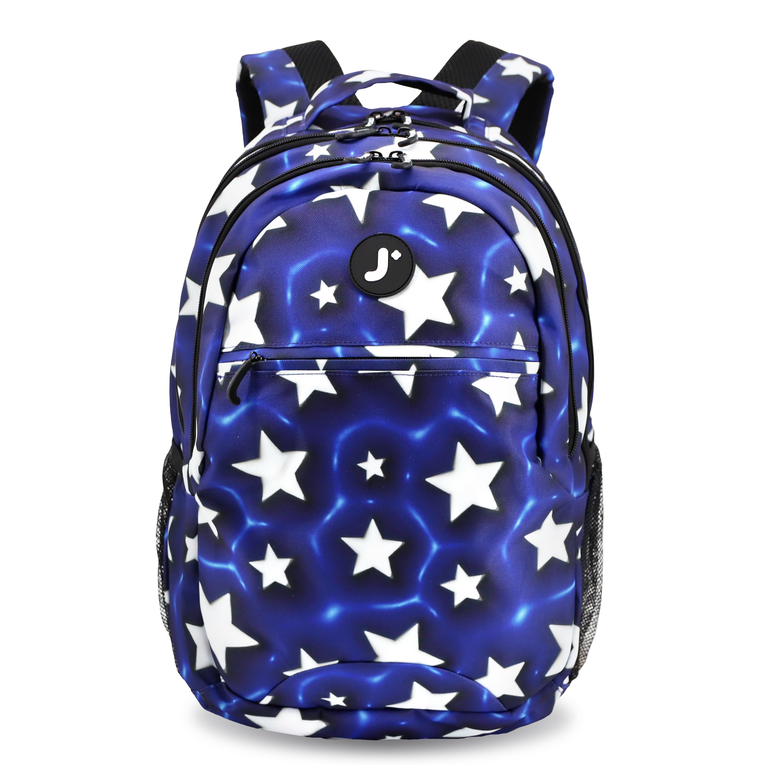 J World Cornelia Middle School Backpack for Kids. Student Laptop Bookbag, Puffy Star