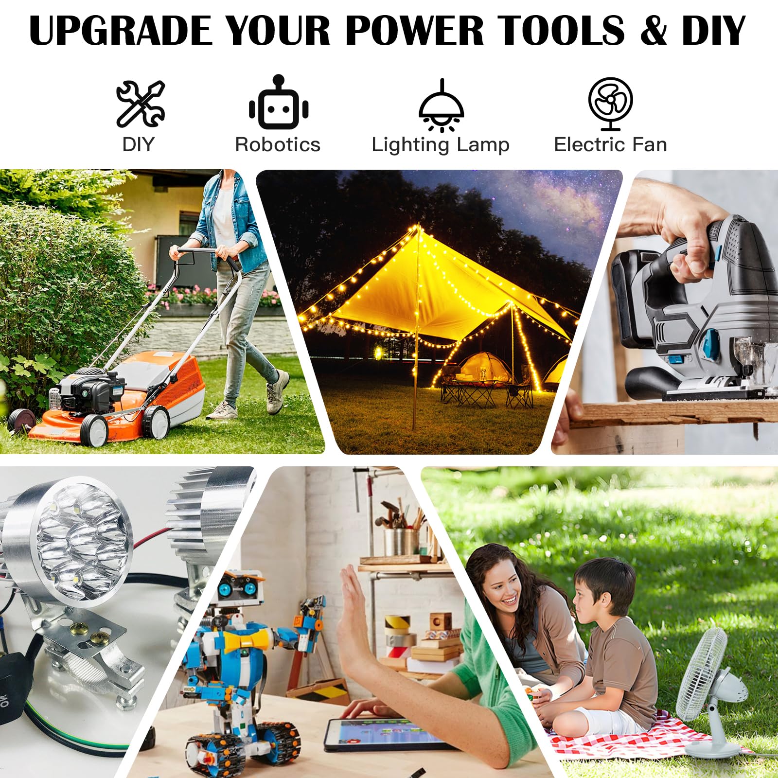 Paquete de 2 adaptadores compatibles con batería Makita de 18 V para adaptador de batería de rueda eléctrica, herramienta eléctrica, coche de juguete RC DIY, kit de conversión de conector de