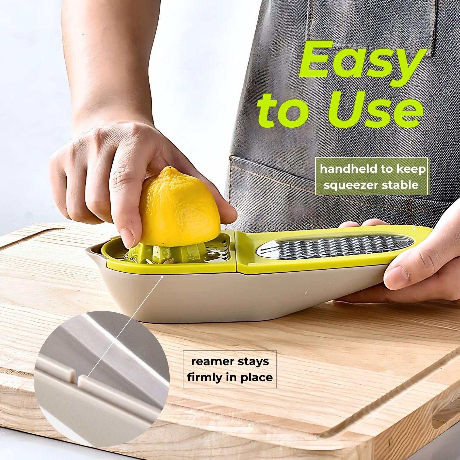 2in1 Presse Citron Manuel Plastique Sans-BPA Avec Zesteur