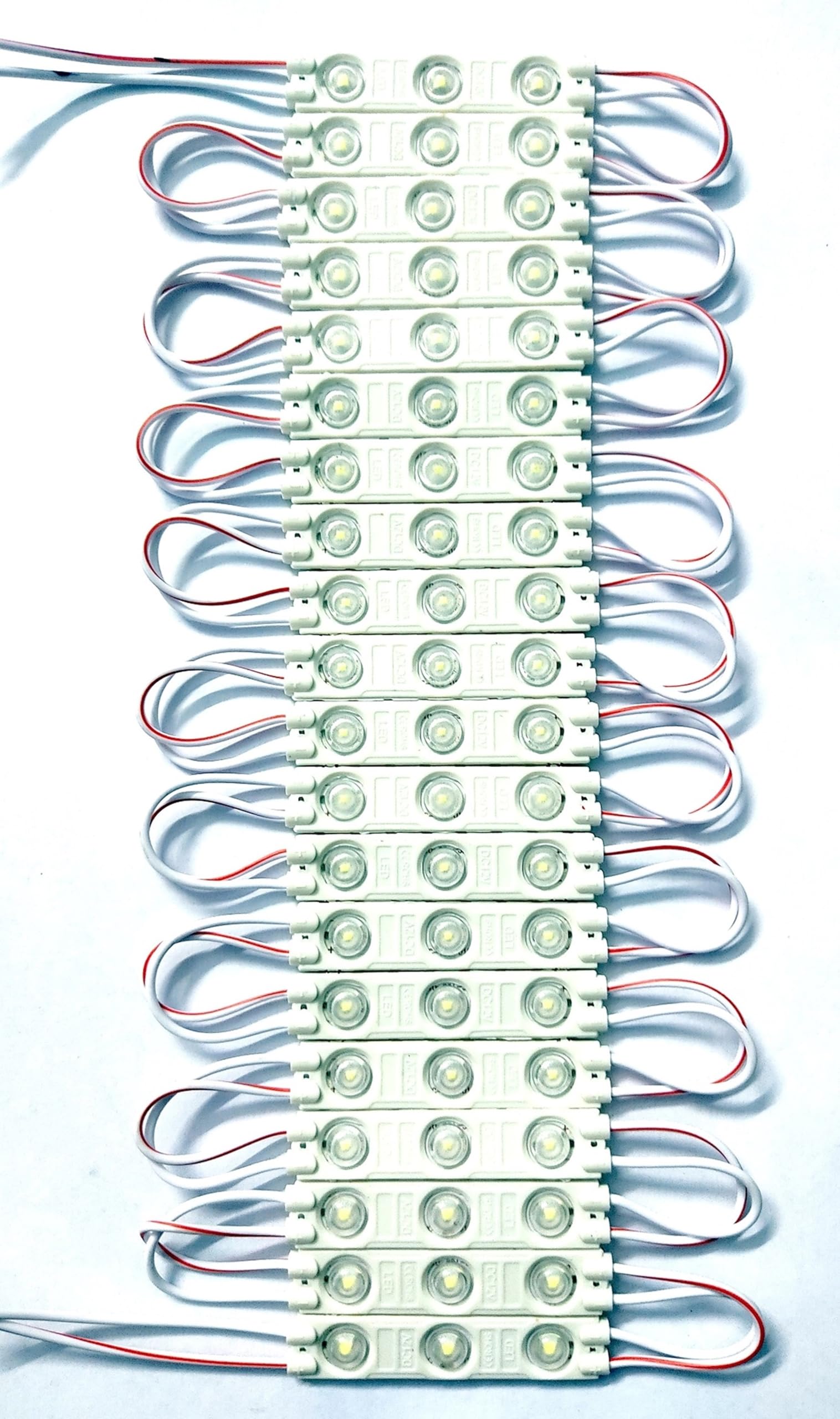 Wenray {20 Pieces) 12 Volt 1.5 Watt DC 3 LED Optical Module Light Lamp Bulb Multipurpose Use for Home, Temple & Tree Decoration (White)-image-13