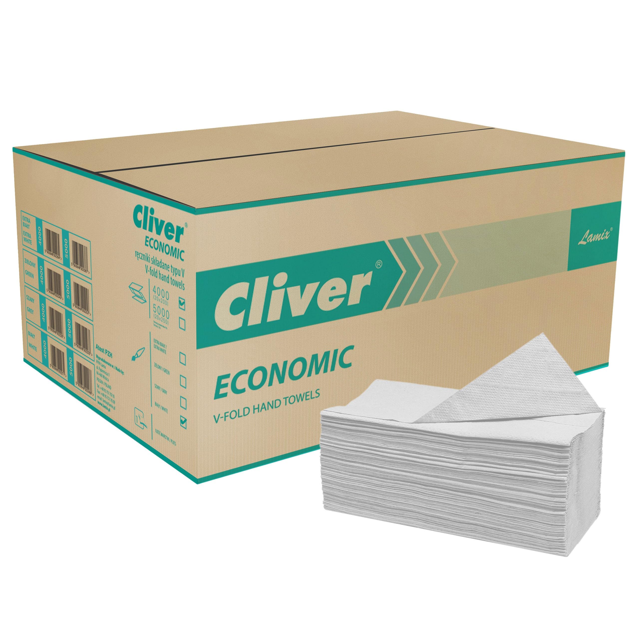 Cliver Toalla plegada ecológica de una sola capa, toalla de papel blanco 8000 unidad