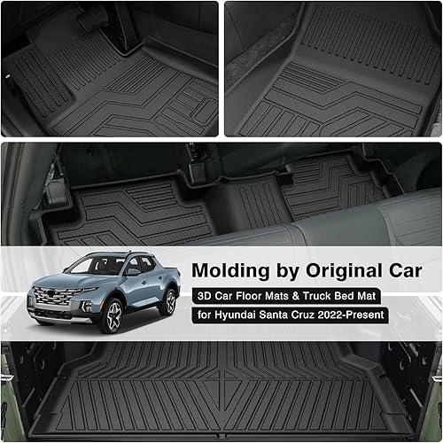 Vista 188 de Powerty Alfombras resistentes para BMW X3 2018 a 2024 y BMW X4 2019 a 2024, a medida para accesorios de X3 y X4, de elastómero termoplástico 3D