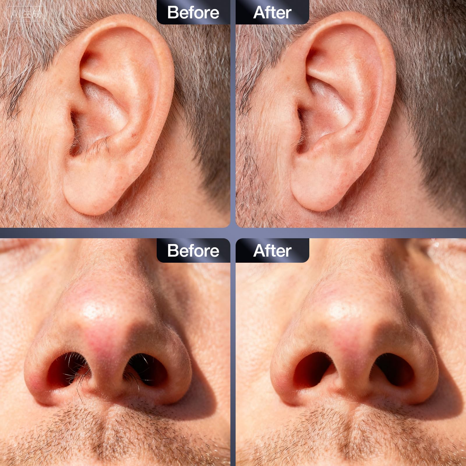 Nose Wax Kit Men, Nose Hair Removal Kit with Built-in Mini Wax Warmer, Ear Hair Removal for Men, 100g Beads, 50 Depilation Sticks, 20 Beard Guards, USB Fast Heating & Constant Temperature