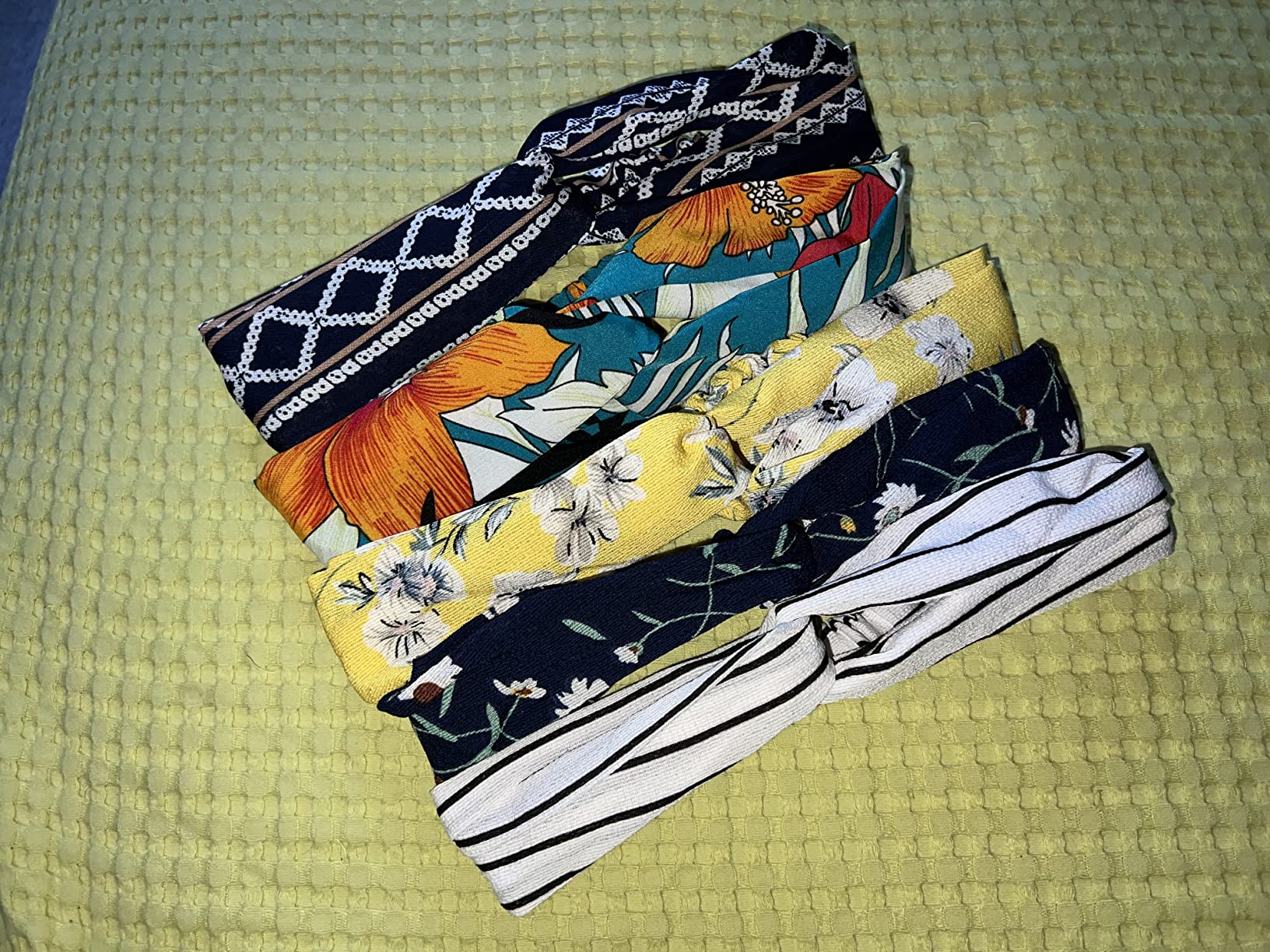 6 Fasce Capelli Ragazze Antiscivolo - Turbante Reversibile Colorato Per Bambine - Foto 10