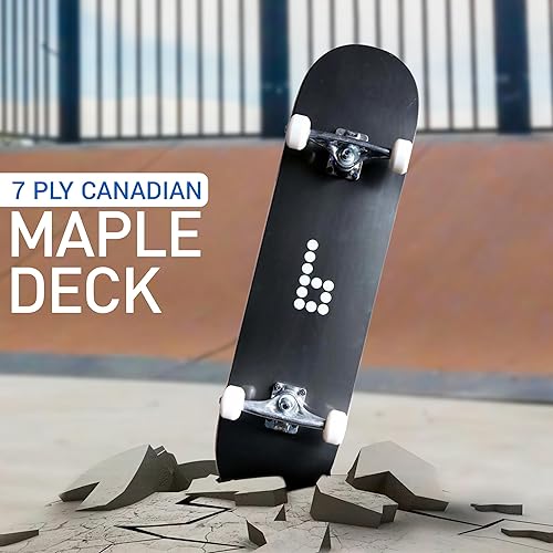 Miniatura 8 de Braille - Patineta completa para adultos, adolescentes, niños y niñas, patineta estándar para trucos, patineta profesional de 31.5 pulgadas