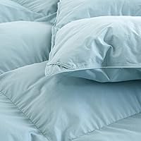 Vista 5 de SNOWMAN - Edredón pesado, 75% plumón, tamaño Queen, relleno esponjoso, 8 pestañas en las esquinas, algodón a prueba de plumón, estructura