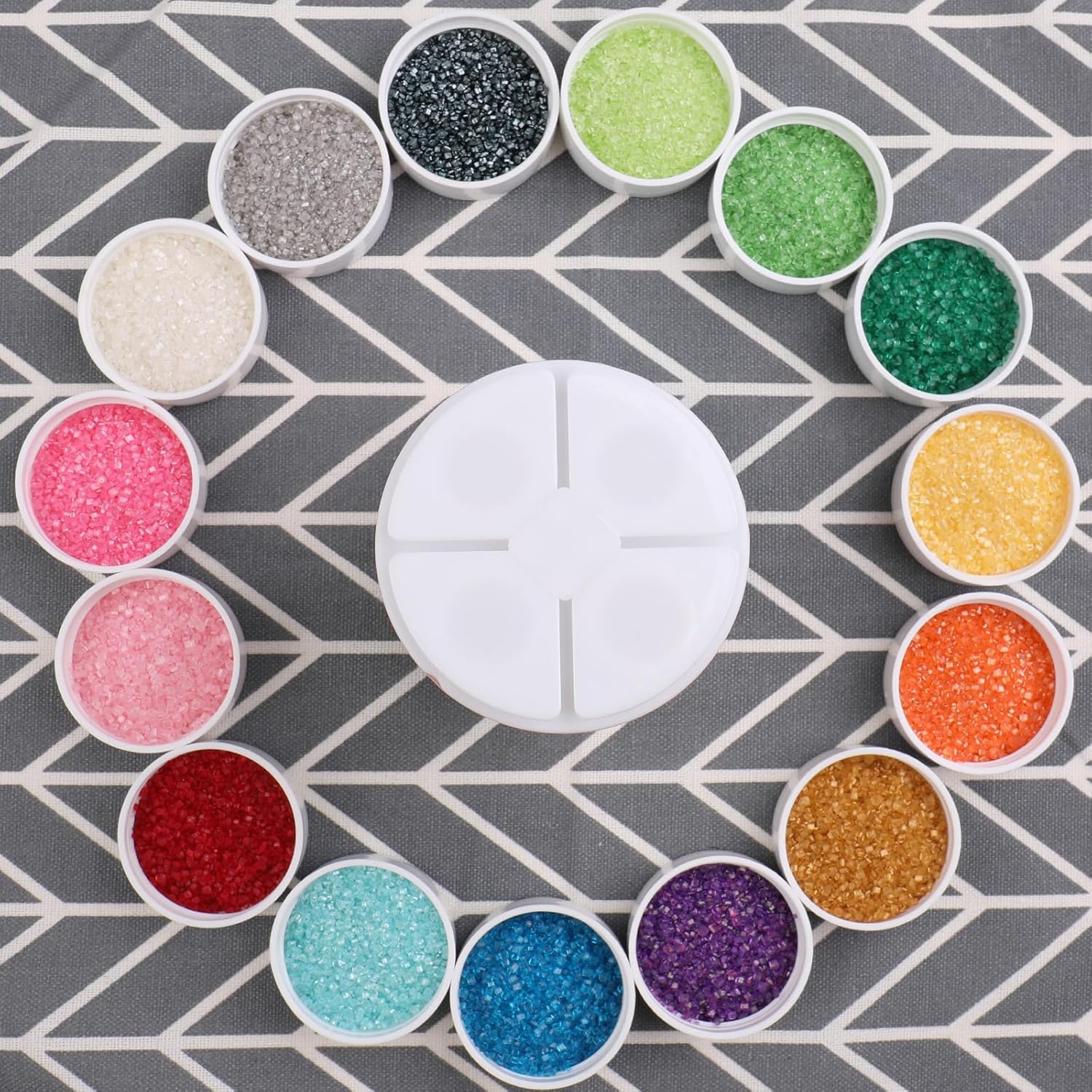 Sanding Sugar Pastel Sprinkles for Cake Decorating, 4 Colors Sparkling Green Yellow Pink Blue Decorating Coarse Sugar Crystals Sprinkles for Cake Cupcakes Cookie Ice Cream Baking Topping - Image 5