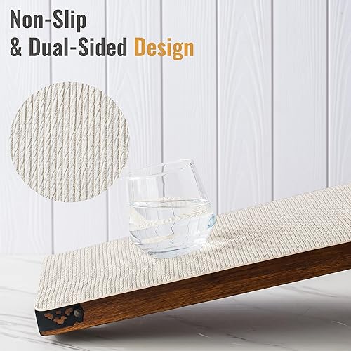 Miniatura 7 de Jovono Juego de 4 manteles individuales de piel sintética, impermeables, lavables, fáciles de limpiar, resistentes al calor, de vinilo para cocina,