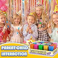 Vista 4 de Juguetes de regalo de fiesta de cumpleaños para niños, surtido de 300 piezas de 20 colores de mini varitas de burbujas, rellenos navideños