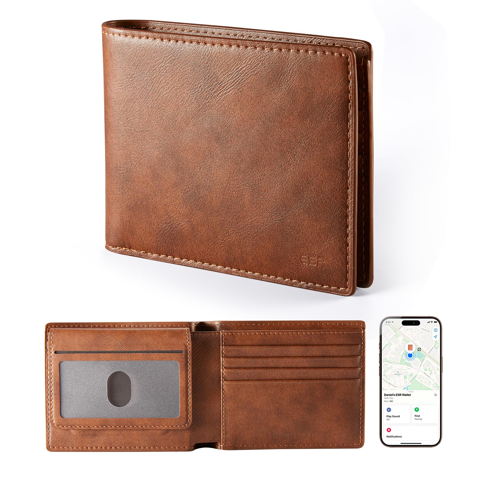 ESR Wallet for Men with Find My Functionality, Holds 9 Cards and 15 Bills
