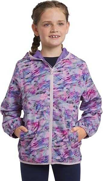 Lands End Unisex Kids Lightweight Mesh Lined Weather Resistant Packable Rain Jacket