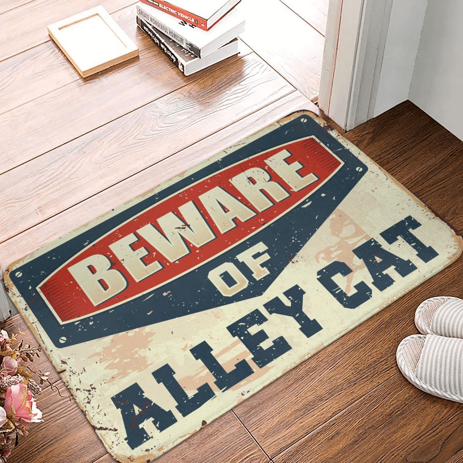 Tapis de salle de bain Farmhouse Beware Of Alley grand format 50x80 d'intérieur et extérieur