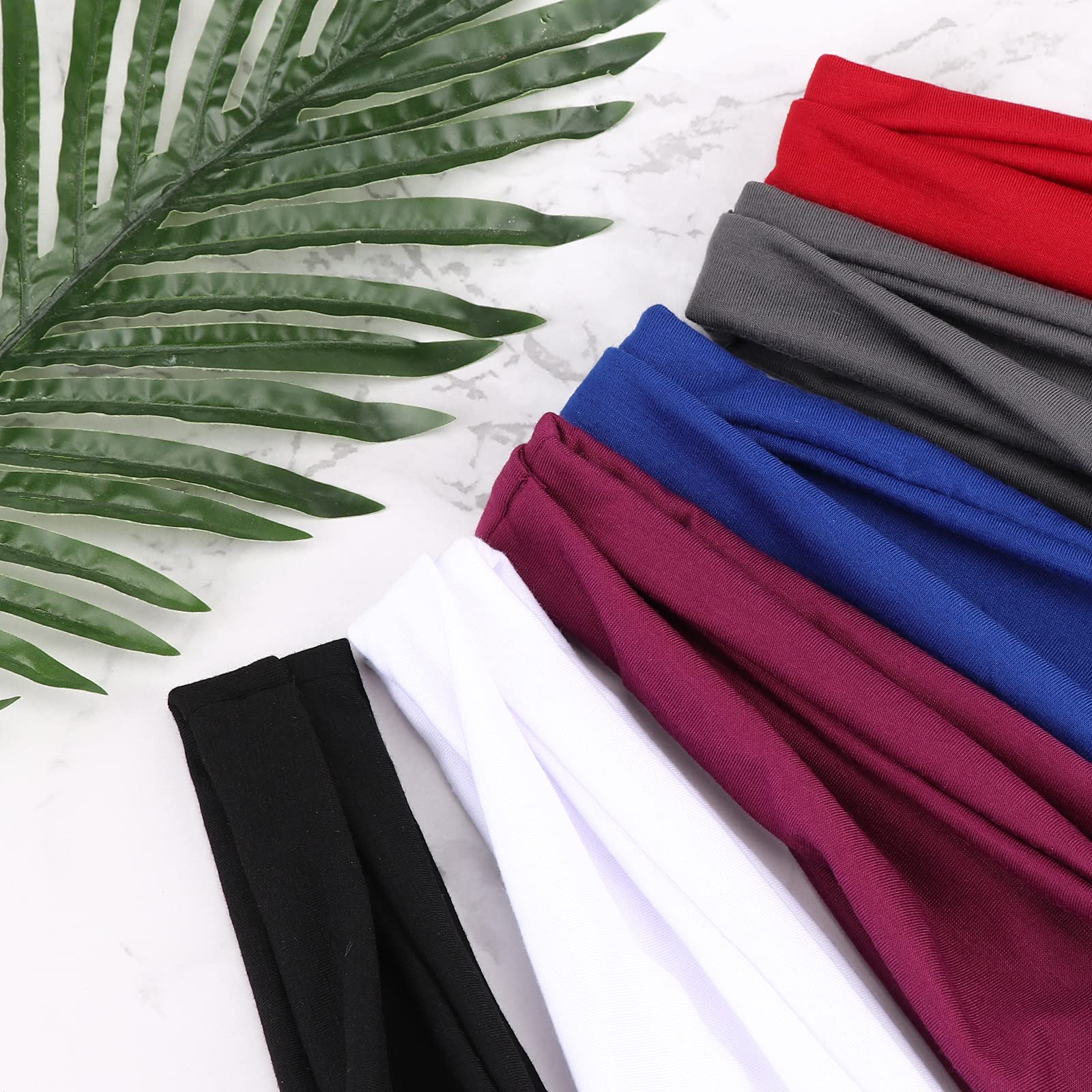DRESHOW 6 Stück Damen Stirnband Kopfband Haarband Turban Elastische Stirnband Haarschmuck für Mädchen Alltag Yoga Sport Fitness