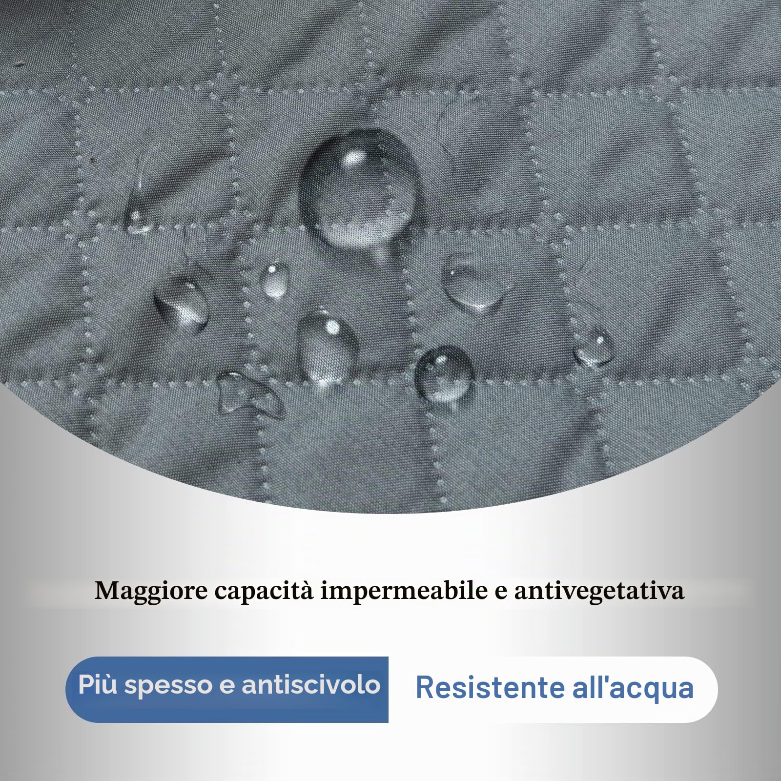 XINEAGE Copridivano 3 Posti, Impermeabile Copridivano Reversibile, Copri Divano Trapuntato con Tasche Laterali, Copridivani Moderno per Cani e Gatti, Grigio Scuro