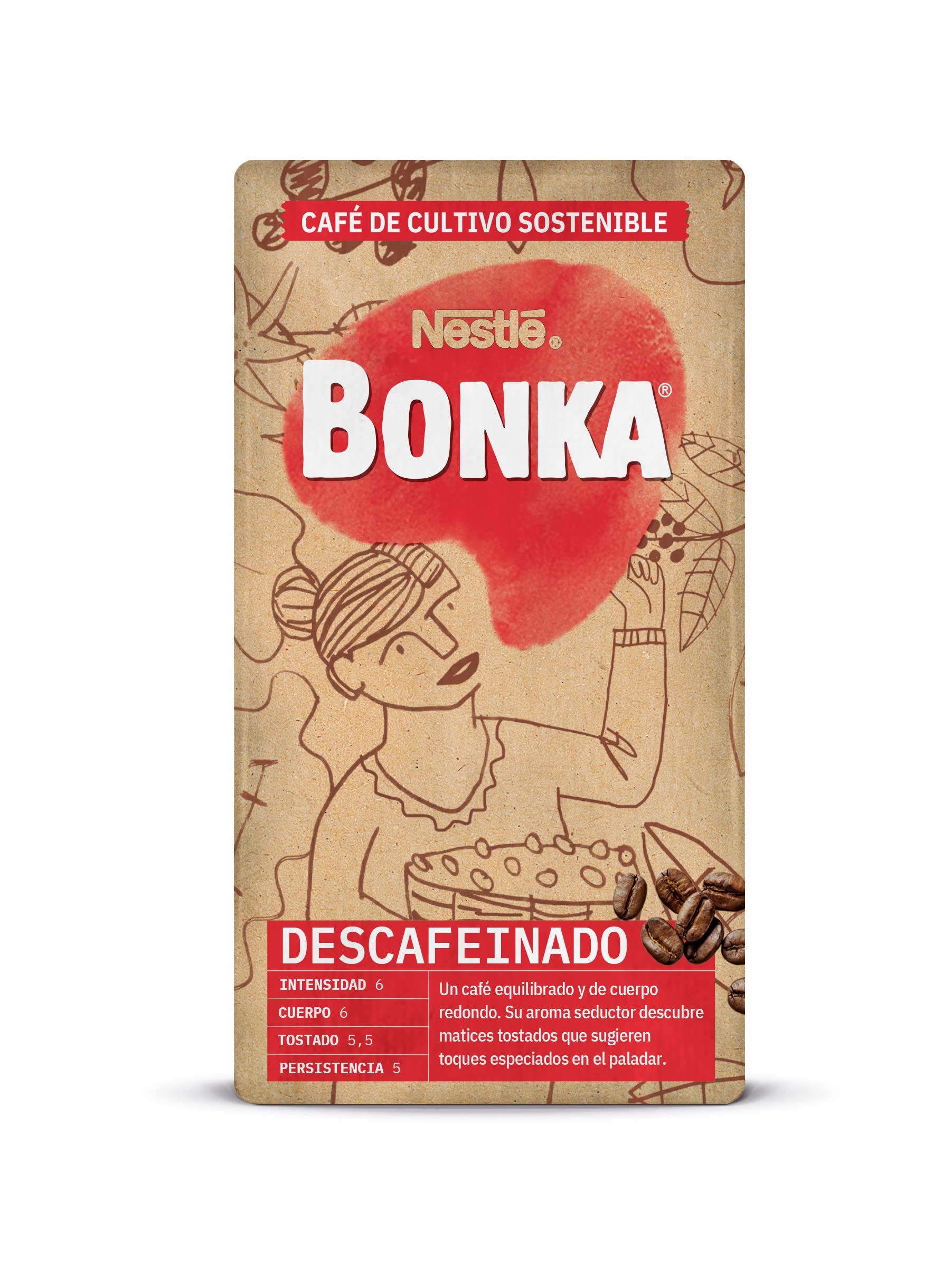 Bonka - Café Molido Descafeinado - Pack 8 x 250 Gr