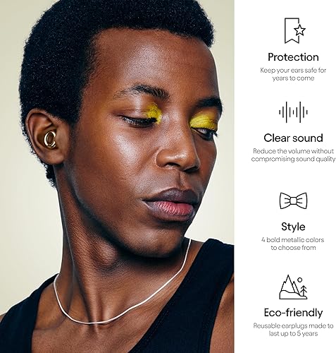 Miniatura 2 de Tapones para los oídos para reducción de ruido (2 tapones para los oídos). Protección auditiva de alta fidelidad para conciertos, reducción de ruido