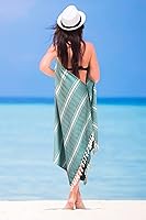 Vista 4 de Belizzi Home Toalla de Playa Turca - Toallas de Playa Grandes Extragrandes Paquete de 4 - Suaves Duraderas Compactas Ligeras de Secado Rápido Sin