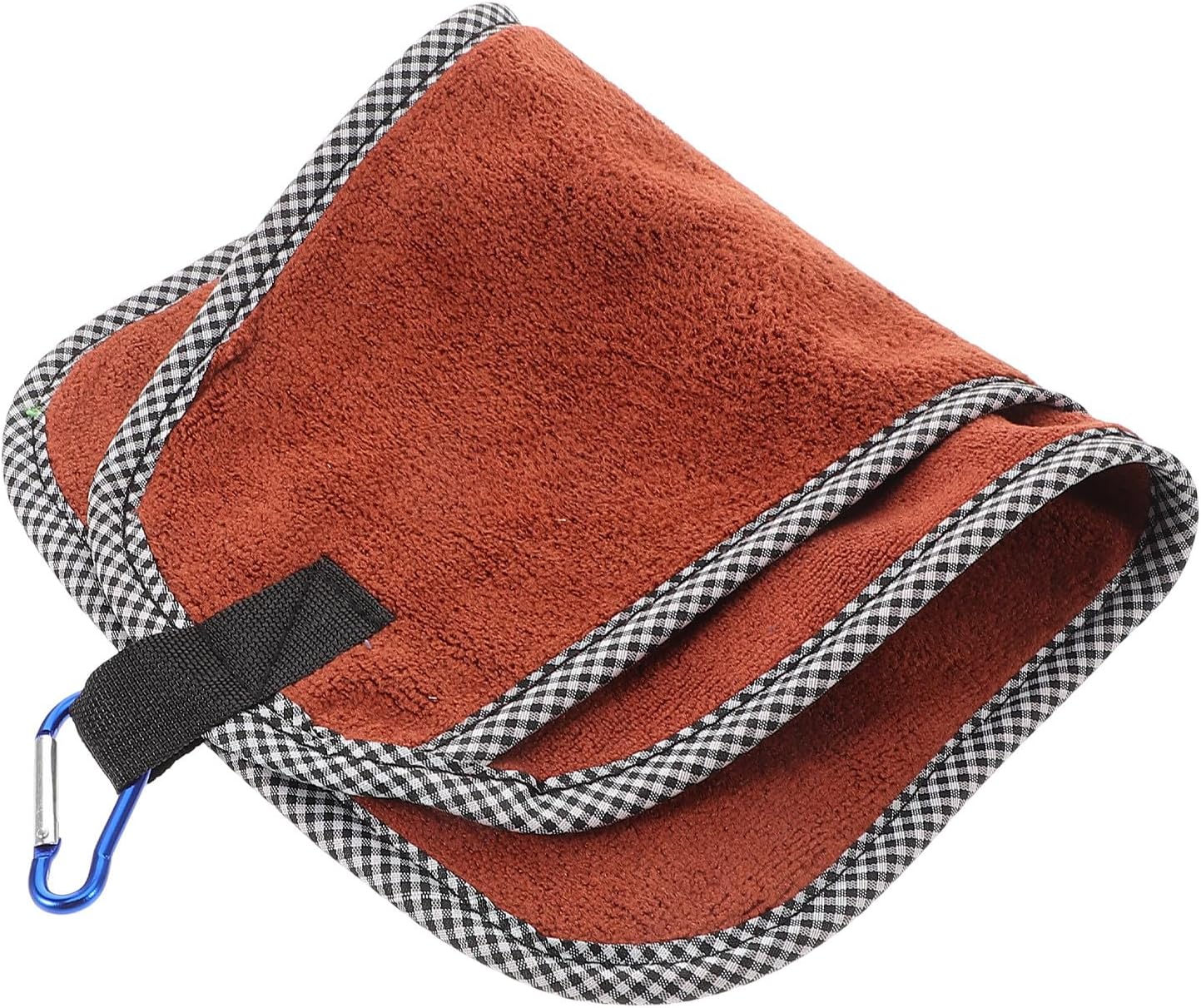 Fishing Towel with Carabiner Clip Quick-Dry Cotton Sweat Rag Outdoor Bait Towel for Camping Hiking and Fishing Gear for Men