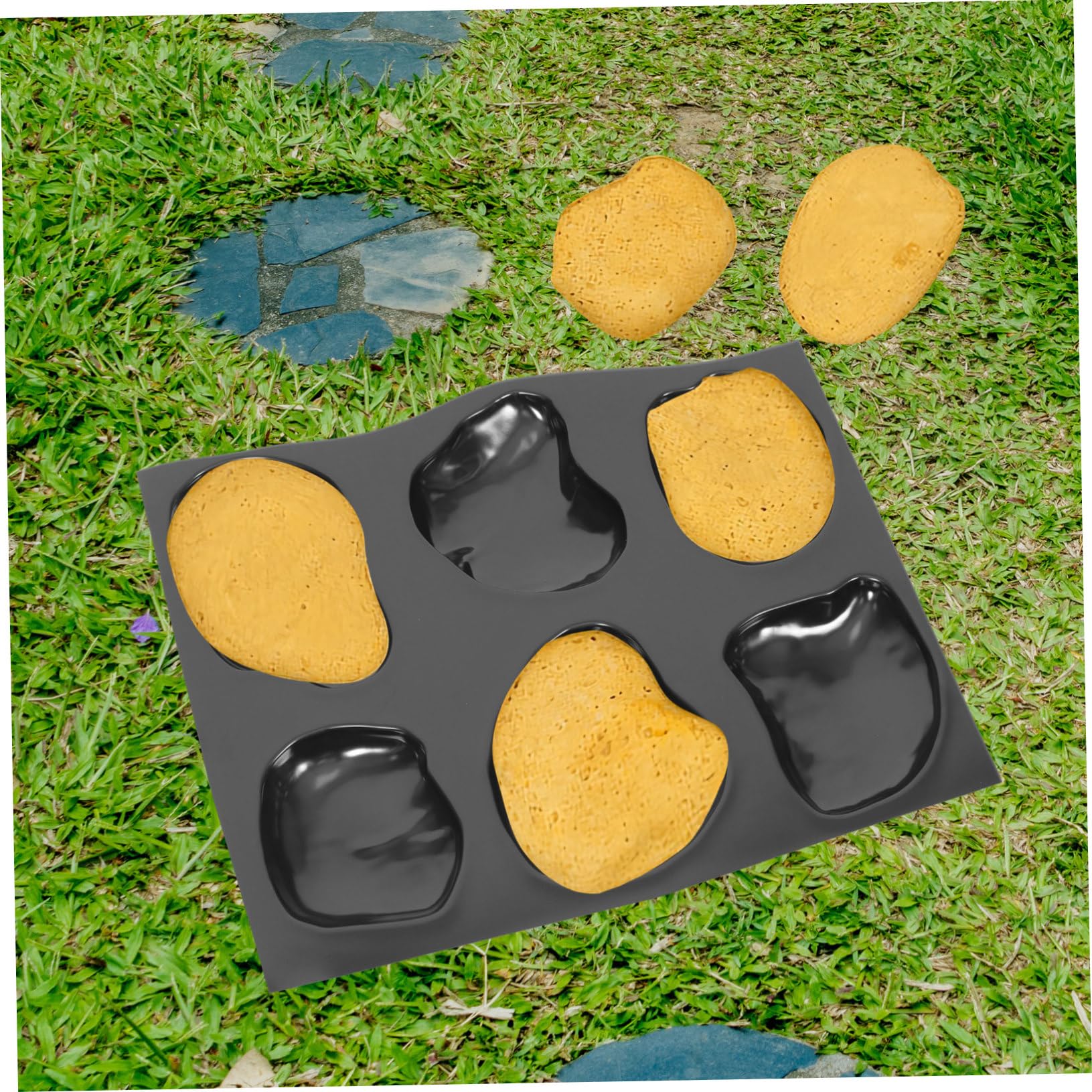 Molde de Pavimento de Guijarros para Jardín DIY Molde de Hormigón para Pasarelas para Patio y de Usar Reutilizable y Decorativo