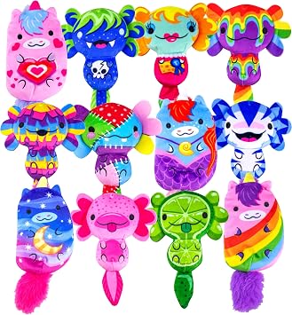 Axolotls vs Unicorns Plushies - Series A 3-Pack Mystery Bags | Super Soft 4" Bean-Filled Plush Collectibles | Perfect for Kids, Teens, Collectors Characters Will Vary
