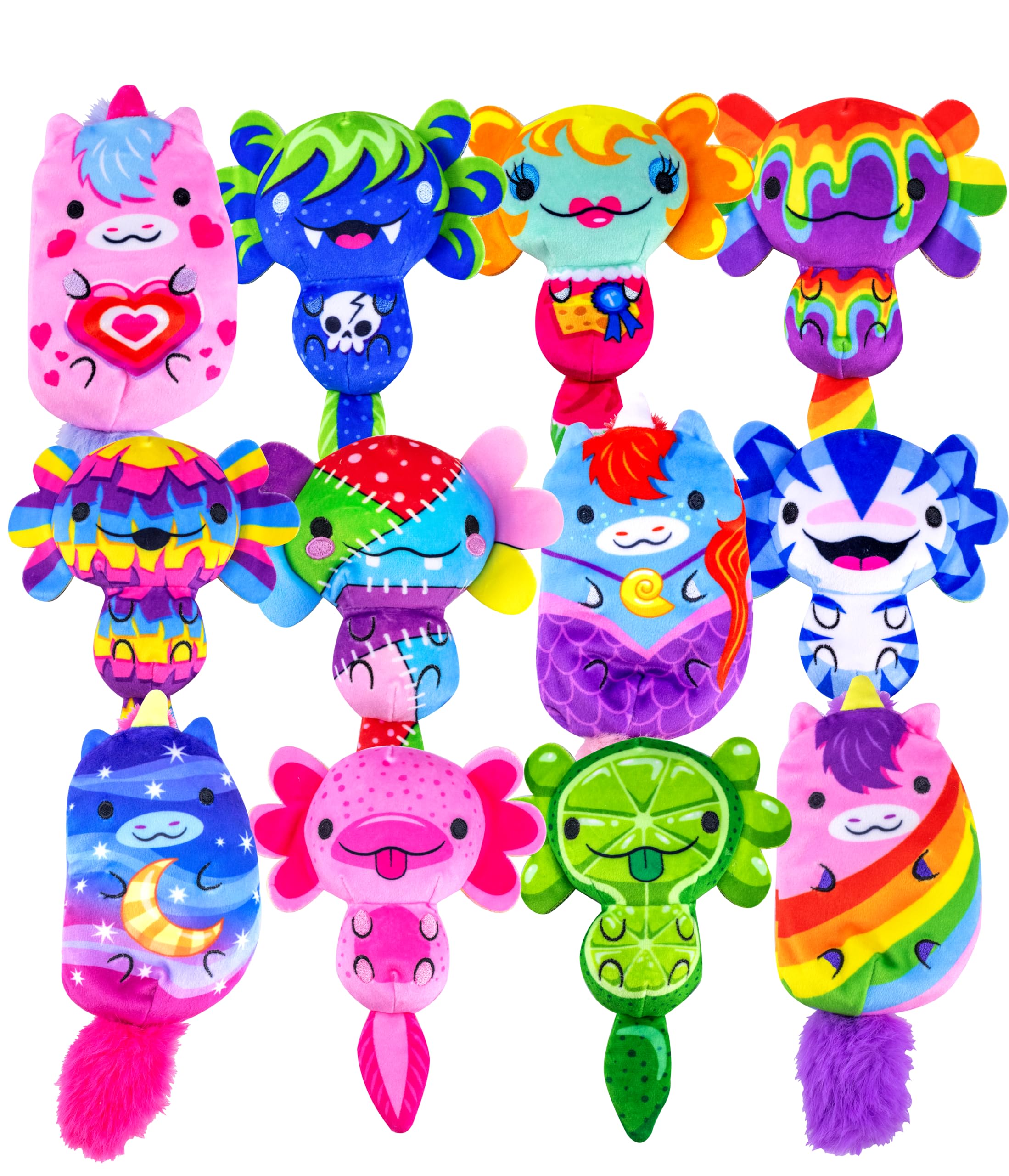 Axolotls vs Unicorns Plushies: Series A 3-Pack Mystery Bean-Filled Collectibles