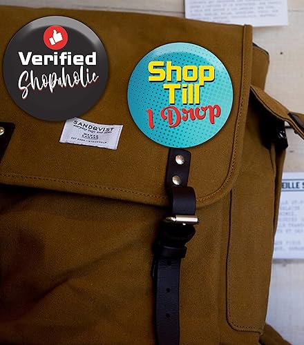 Miniatura 8 de Botones de pinback certificados para adictos a las compras (paquete de 10)  Regalos de calidad premium para niños, adolescentes y adultos  Regalos