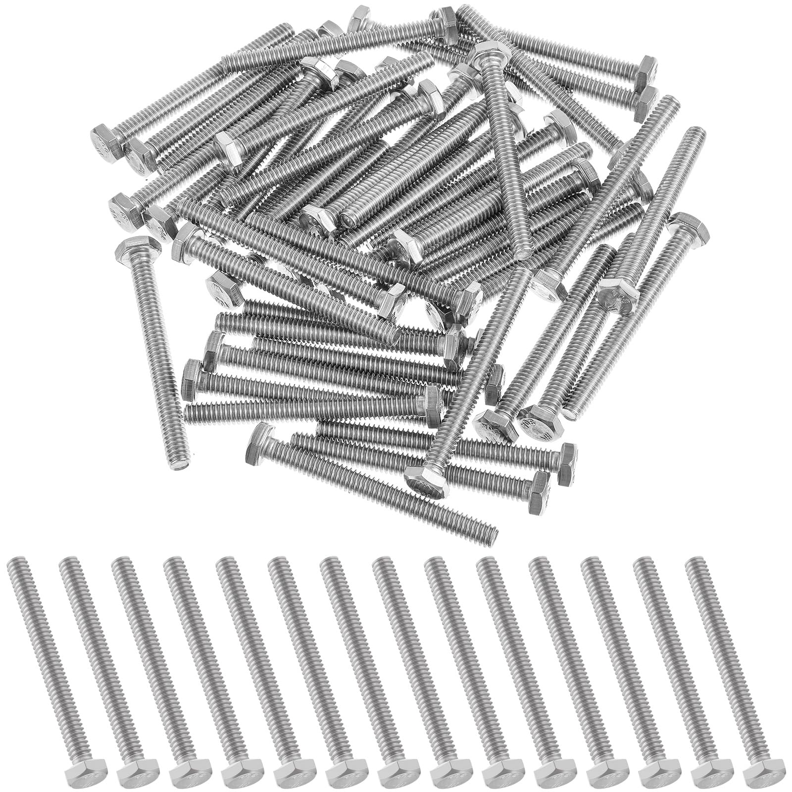 Zonon Stainless Steel Hex Bolts - 50 Pack -12