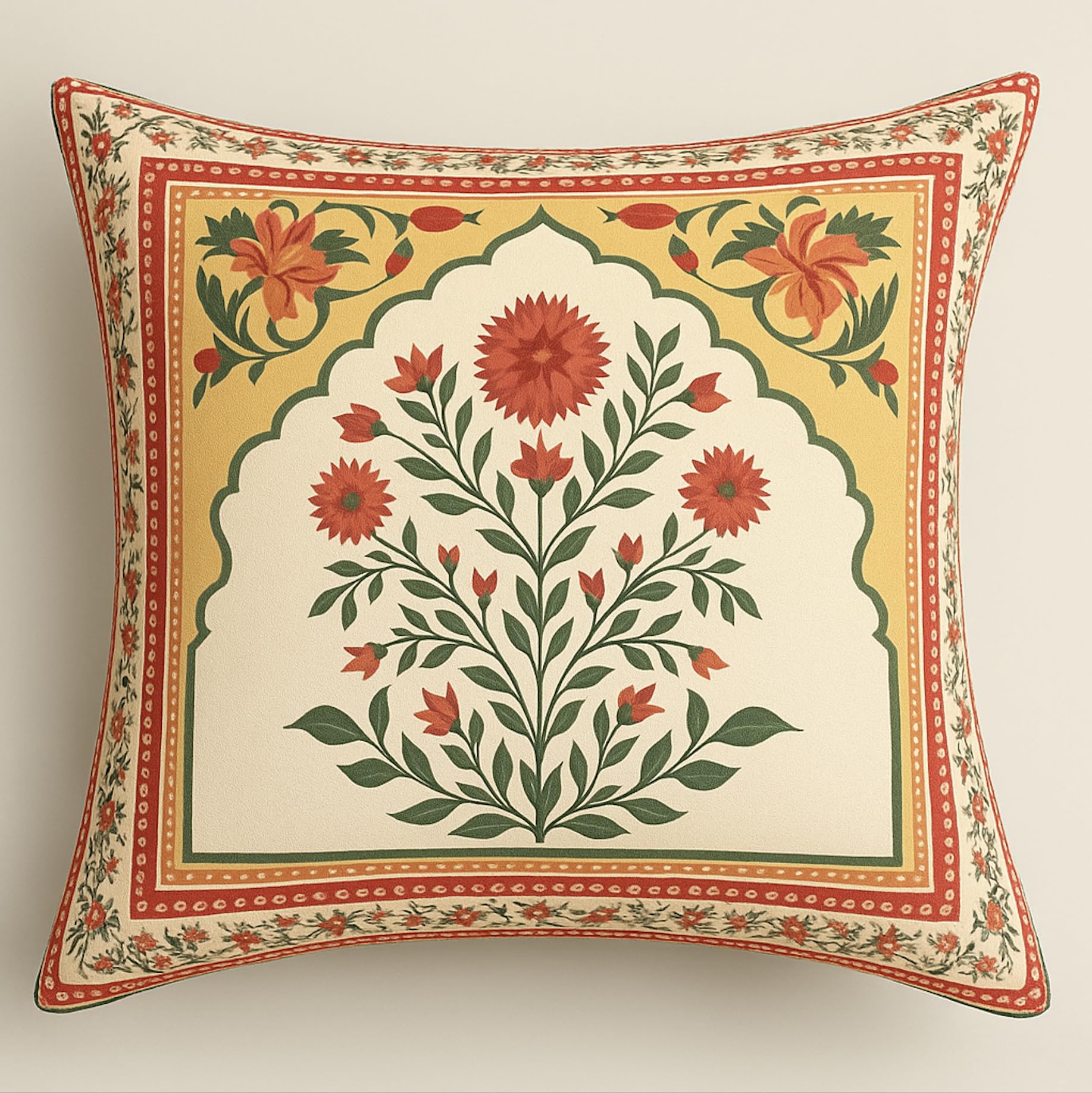 Hummingbird Cushion Covers - Rose Floral Design (Set of 2) -2 Hummingbird Cushion Covers - Rose Floral Design (Set of 2) -2