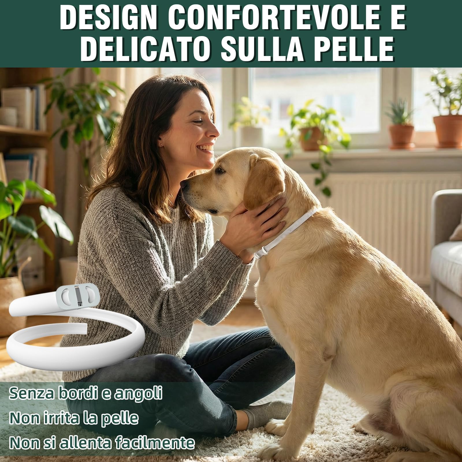 Collare Antiparassitario per Cani 65cm con Oli Essenziali di Citronella e Lavanda, Collare Antipulci Cane Naturale contro Pulci e Zecche, Adatto per Cani di Media e Grande Taglia - 4