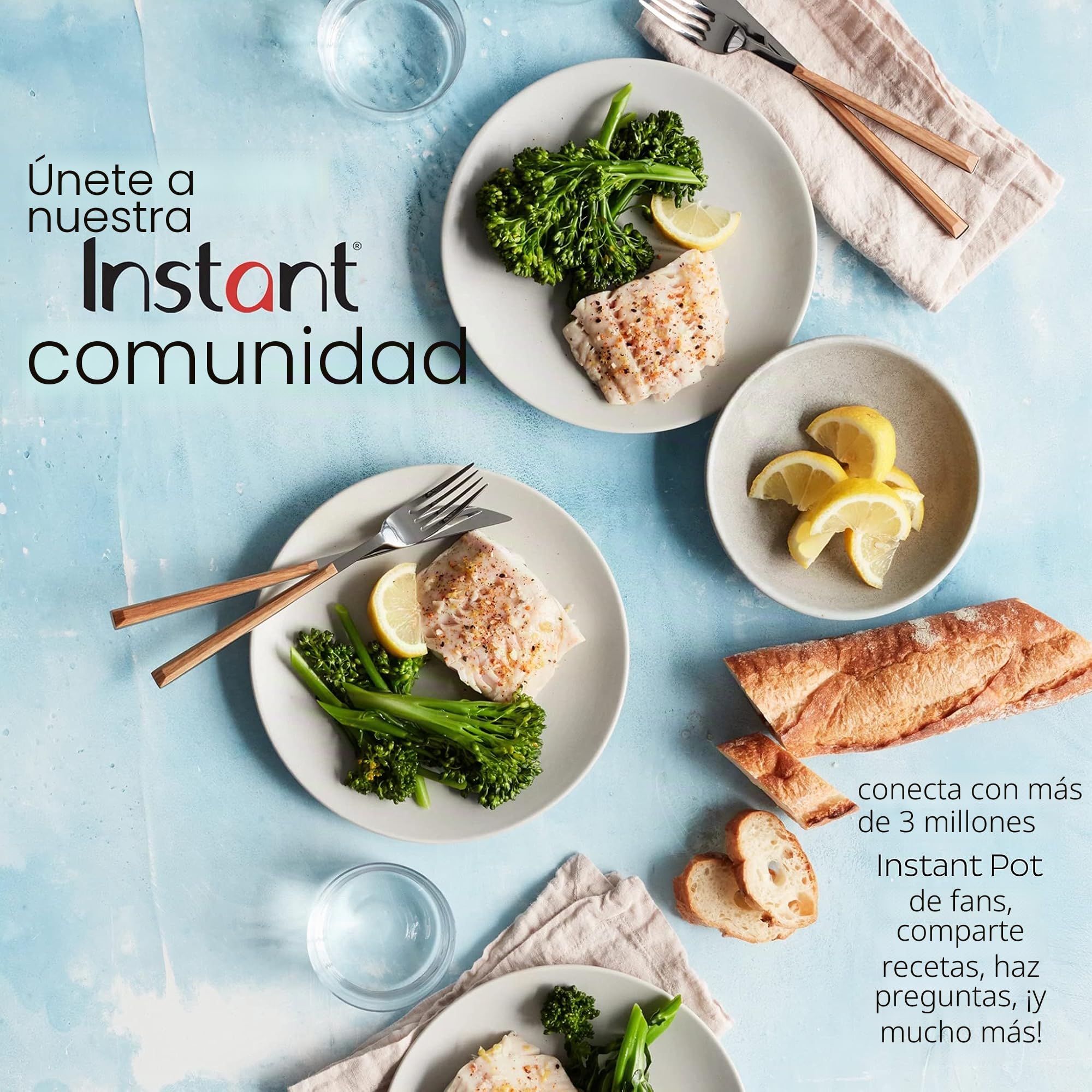 Instant Pot DUO CRISP + Air Fryer 8L Multicooker. 11 funciones en 1: olla a presión, sartén, vaporera, olla lenta, metal