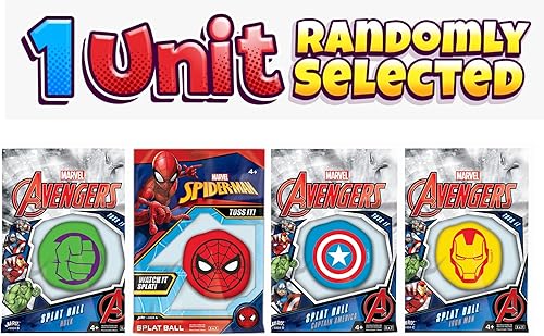 Miniatura 2 de JA-RU Marvel Avengers Splat Balls Pelotas adhesivas y bola elástica (1 bola surtida) Spiderman, Hulk, Iron Man y Capitán América. Pelotas de juguete