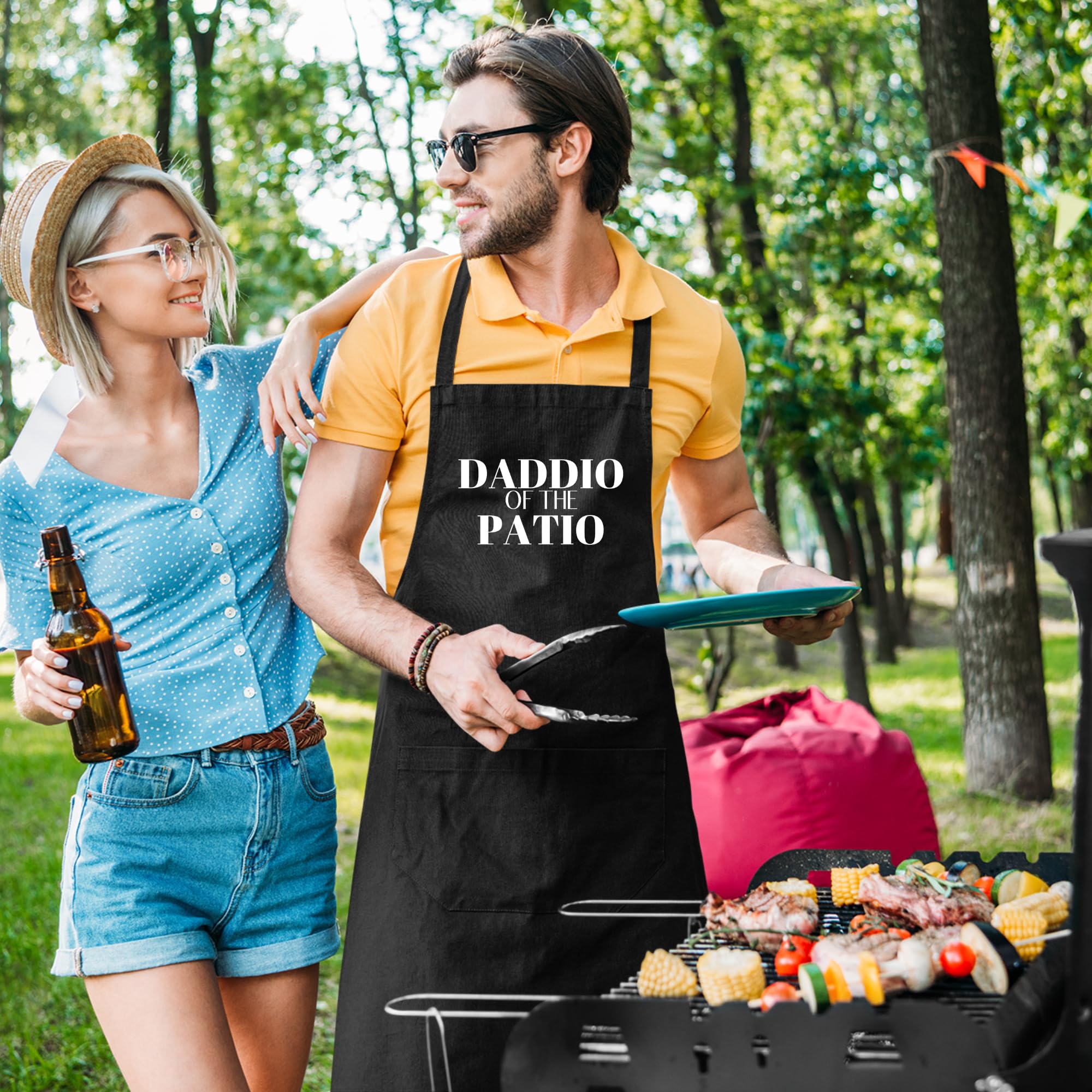 Regalos para papá de hija e hijo, divertidos regalos de cumpleaños para papá, marido, suegro, padrastro, mejor papá, delantal para papá para parrilla, barbacoa, cocina, chef, regalo del día del padre,
