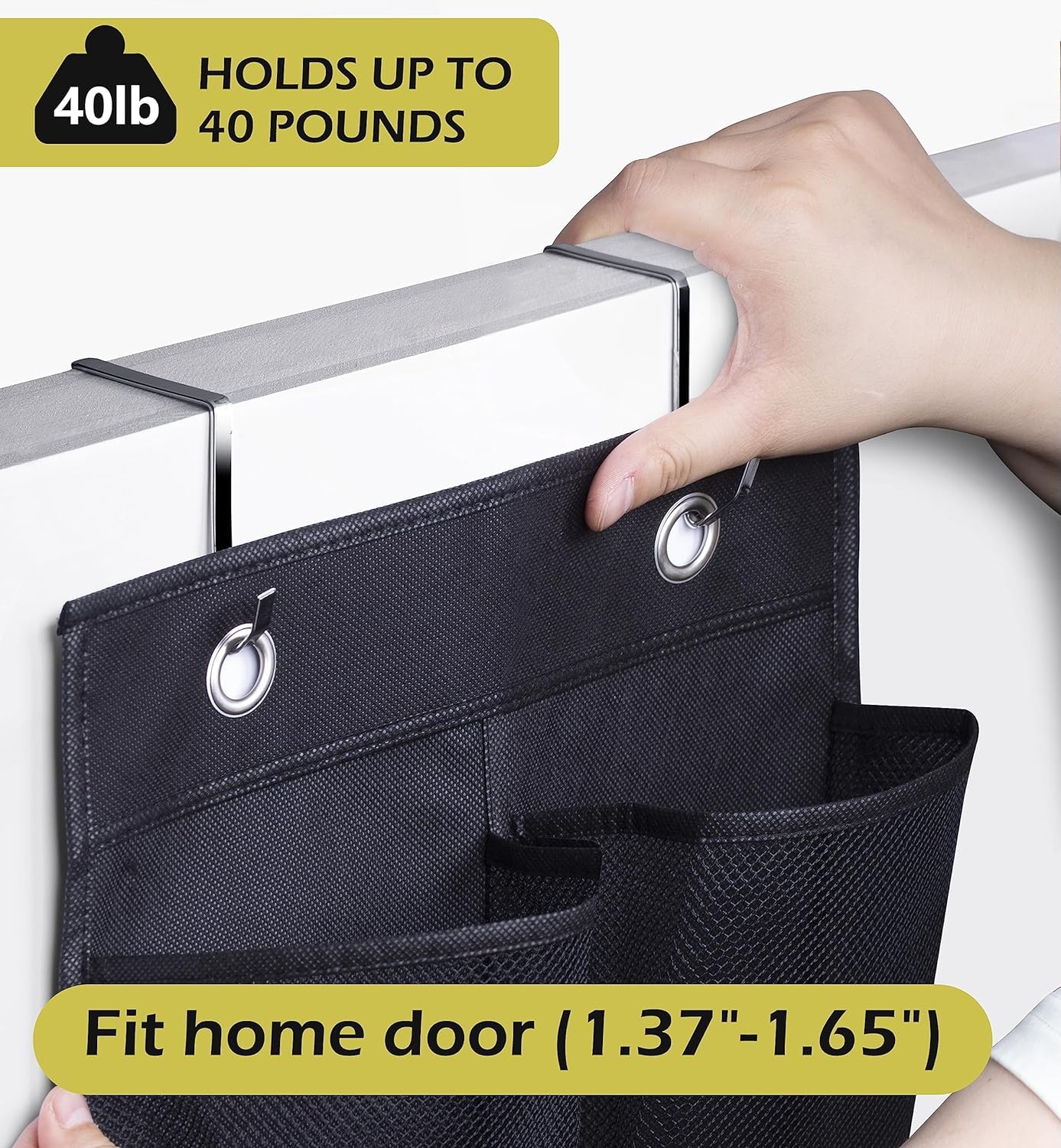 Scarpiera Da Appendere Con 28 Tasche In Rete: Organizer Per Armadio Con Ganci Da Porta, Bianco 56x150 Cm
