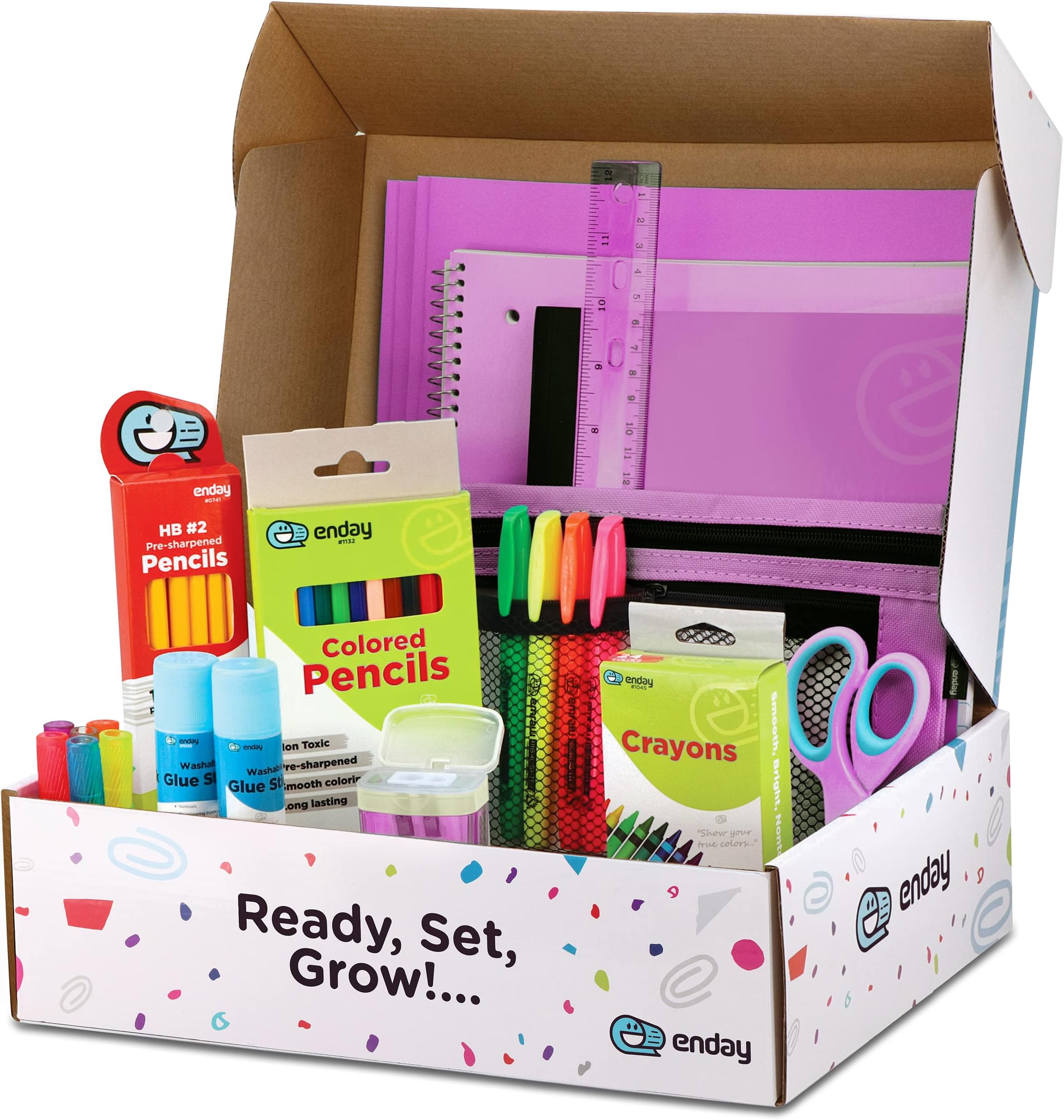 School Supplies Kit Purple