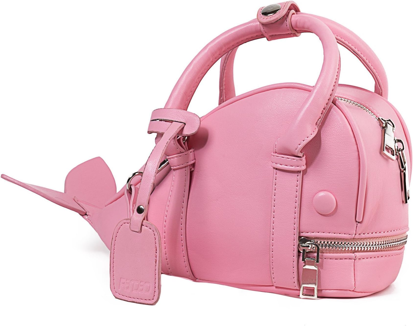 Mini Pink Whale Handbag for Little Preschool Girls Age 5 to 9 Years Old - A Cute Animal Messenger Crossbody Purse for Kids